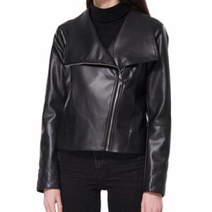 Sam Edelman Black Faux Leather Jacket